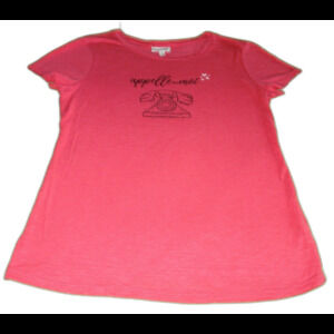 Maison Jules Pink T Shirt Phone Graphic Print Apelle Moi (call me) Size L